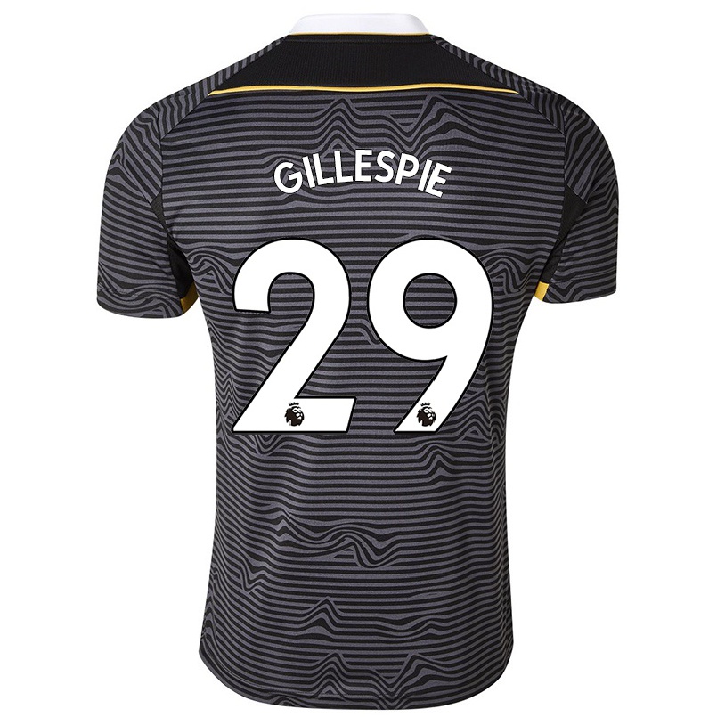 Naisten Jalkapallo Mark Gillespie #29 Musta Vieraspaita 2021/22 Lyhythihainen Paita T-paita