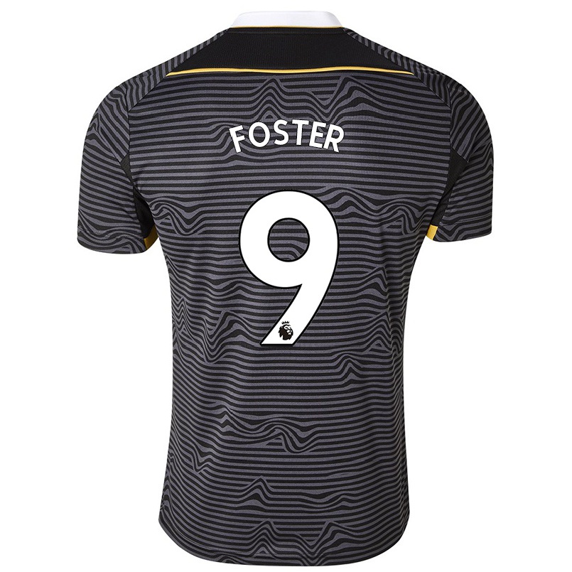 Naisten Jalkapallo Jess Foster #9 Musta Vieraspaita 2021/22 Lyhythihainen Paita T-paita