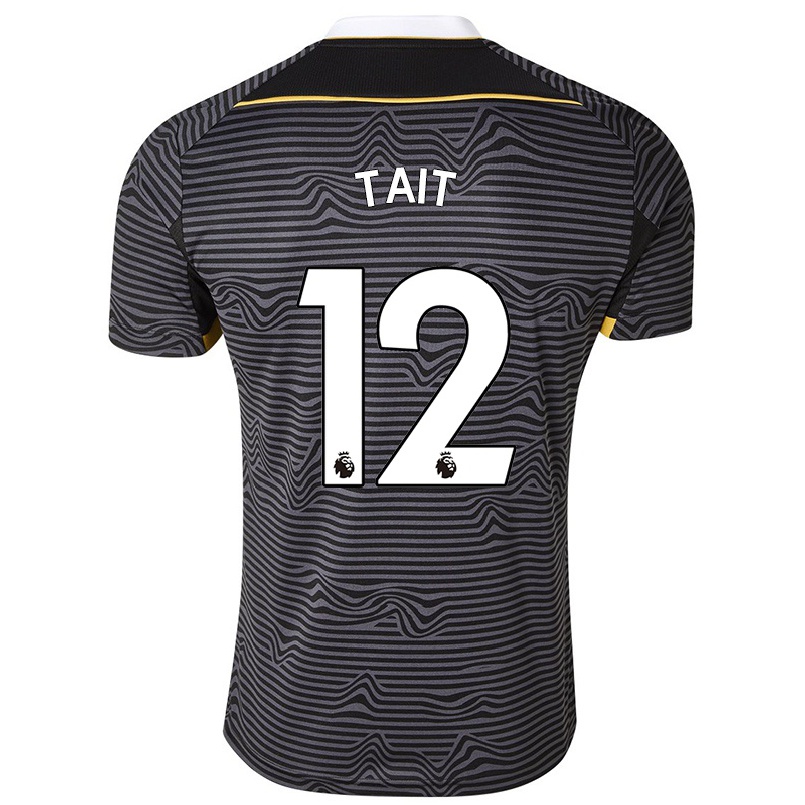 Naisten Jalkapallo Emily Tait #12 Musta Vieraspaita 2021/22 Lyhythihainen Paita T-paita