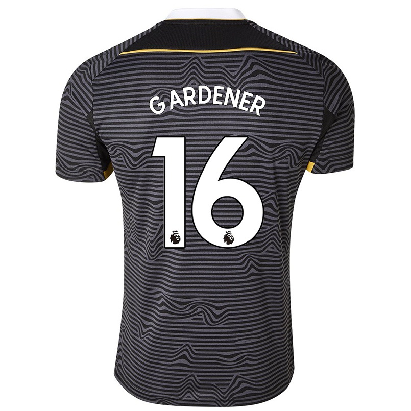 Naisten Jalkapallo Beth Gardener #16 Musta Vieraspaita 2021/22 Lyhythihainen Paita T-paita
