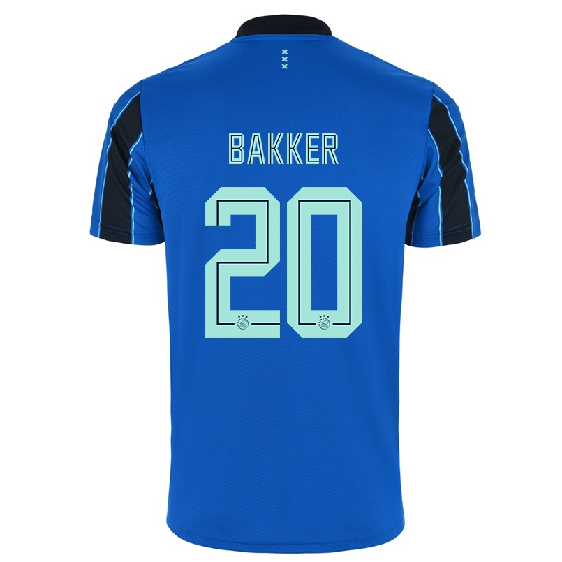 Naisten Jalkapallo Eshly Bakker #20 Sininen Musta Vieraspaita 2021/22 Lyhythihainen Paita T-paita