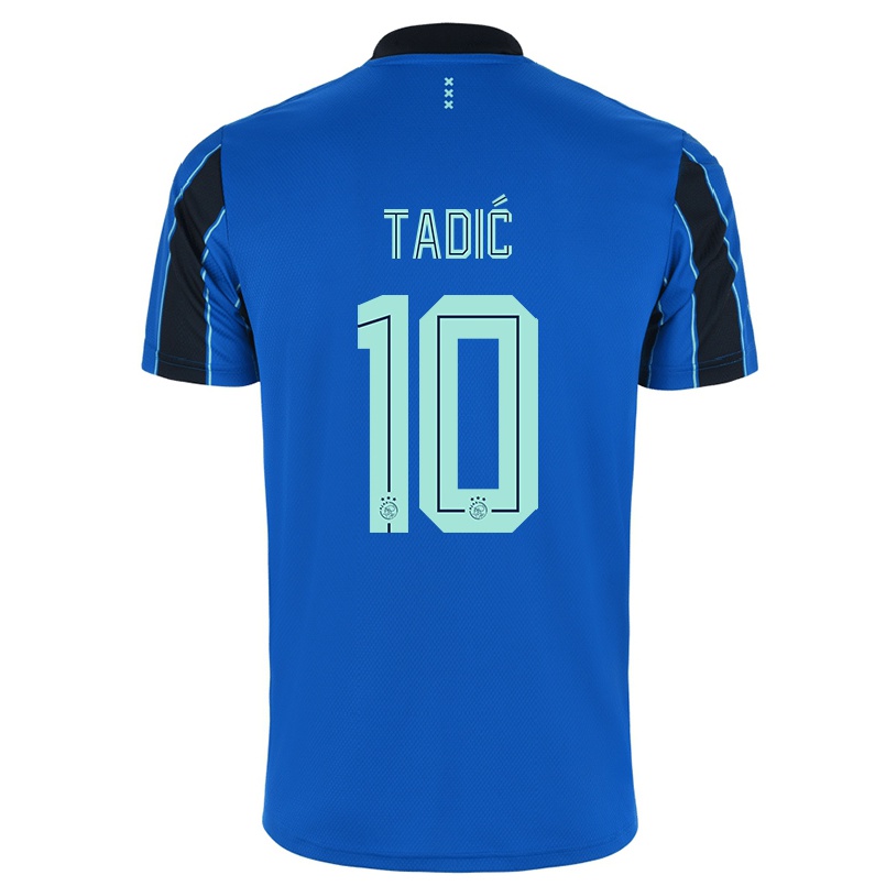 Naisten Jalkapallo Dusan Tadic #10 Sininen Musta Vieraspaita 2021/22 Lyhythihainen Paita T-paita