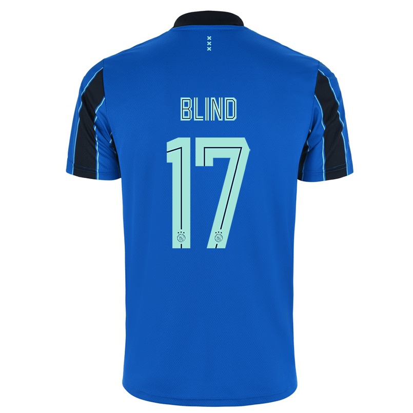 Naisten Jalkapallo Daley Blind #17 Sininen Musta Vieraspaita 2021/22 Lyhythihainen Paita T-paita