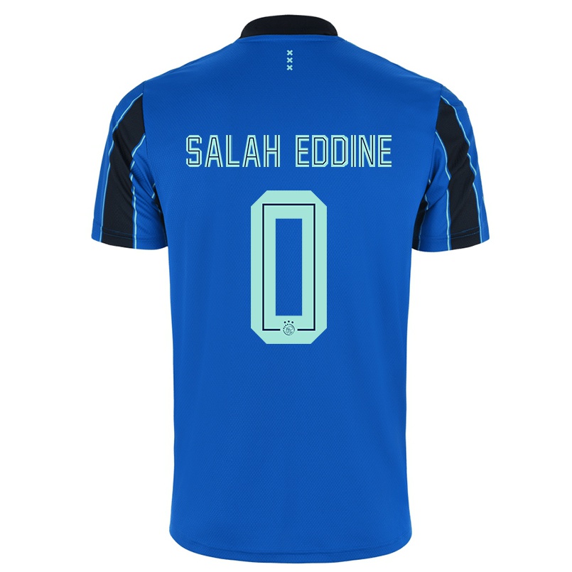 Naisten Jalkapallo Anass Salah-eddine #0 Sininen Musta Vieraspaita 2021/22 Lyhythihainen Paita T-paita