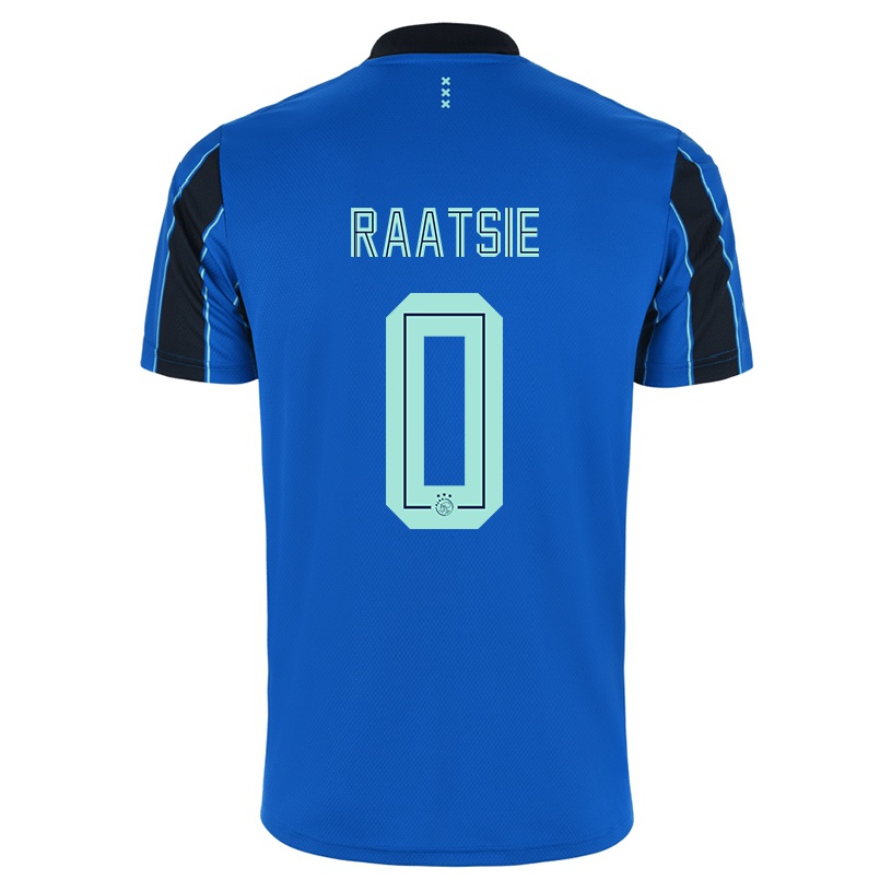 Naisten Jalkapallo Calvin Raatsie #0 Sininen Musta Vieraspaita 2021/22 Lyhythihainen Paita T-paita