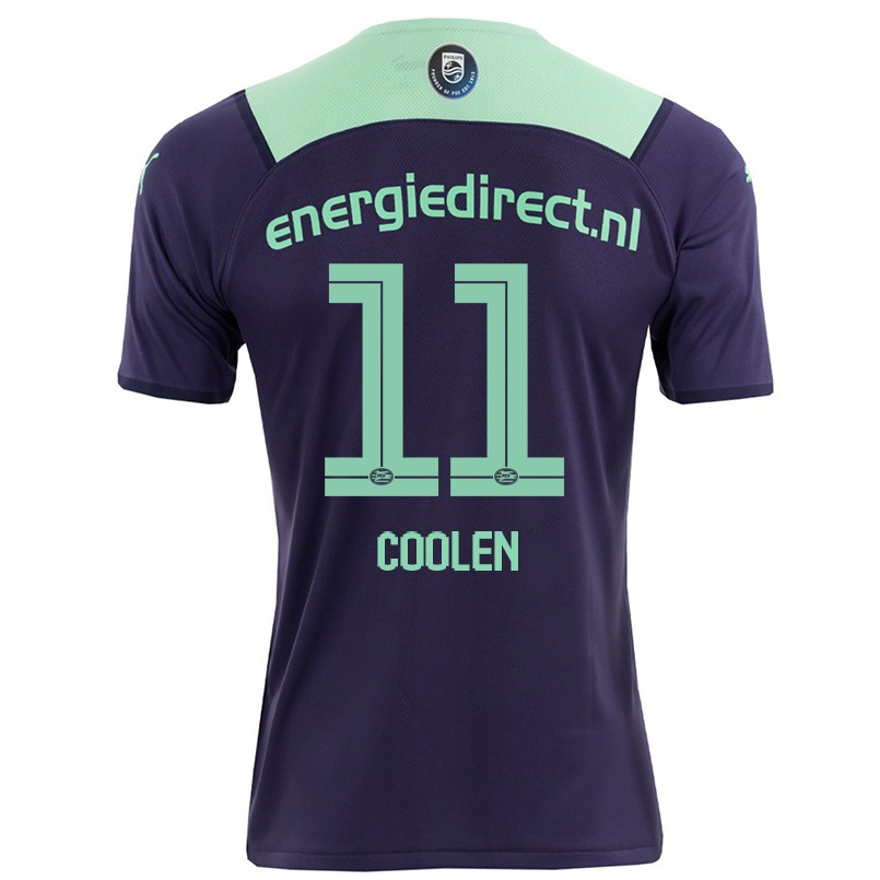Naisten Jalkapallo Nadia Coolen #11 Tumma Violettiti Vieraspaita 2021/22 Lyhythihainen Paita T-paita