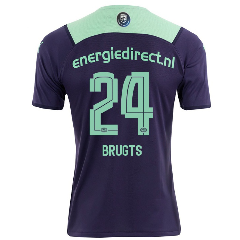 Naisten Jalkapallo Esmee Brugts #24 Tumma Violettiti Vieraspaita 2021/22 Lyhythihainen Paita T-paita