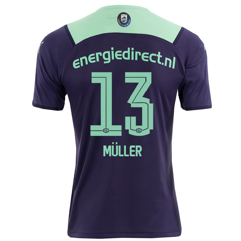 Naisten Jalkapallo Vincent Muller #13 Tumma Violettiti Vieraspaita 2021/22 Lyhythihainen Paita T-paita