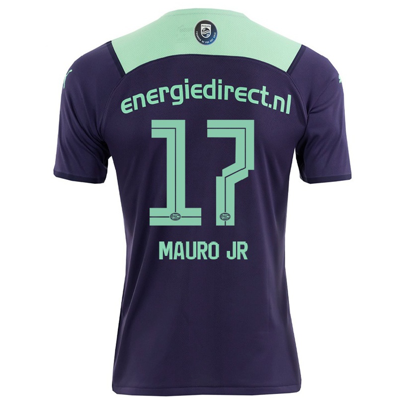 Naisten Jalkapallo Mauro Junior #17 Tumma Violettiti Vieraspaita 2021/22 Lyhythihainen Paita T-paita