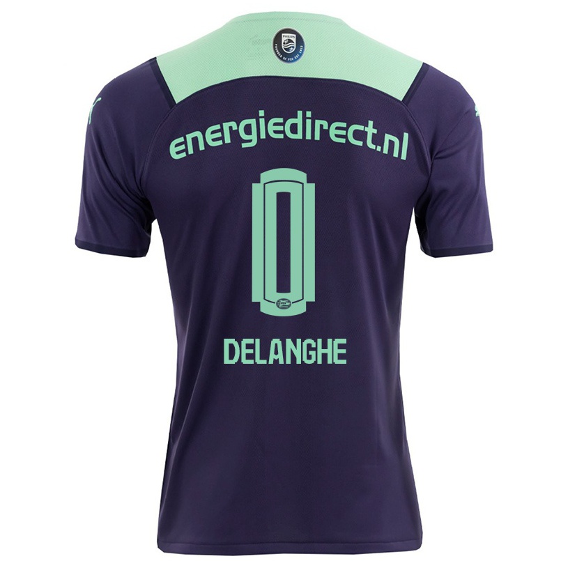 Naisten Jalkapallo Maxime Delanghe #0 Tumma Violettiti Vieraspaita 2021/22 Lyhythihainen Paita T-paita