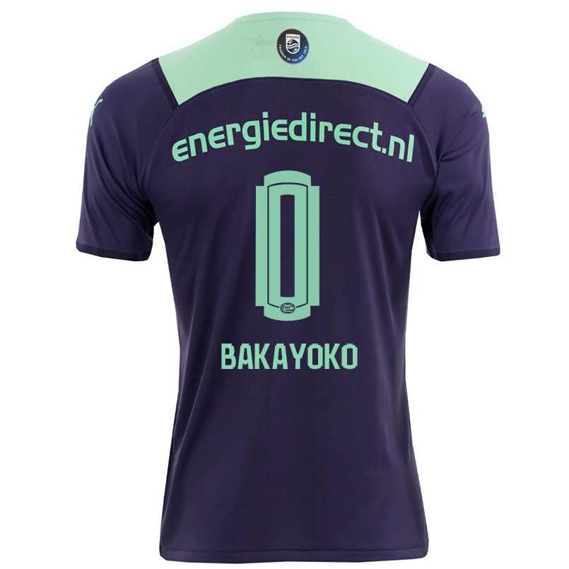 Naisten Jalkapallo Johan Bakayoko #0 Tumma Violettiti Vieraspaita 2021/22 Lyhythihainen Paita T-paita