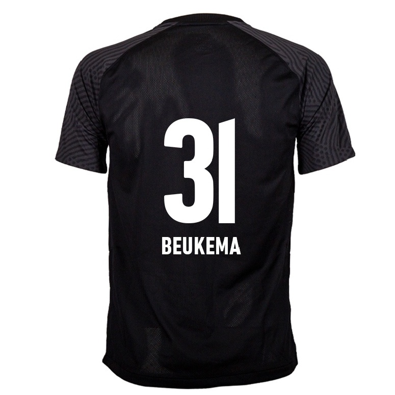Naisten Jalkapallo Sam Beukema #31 Musta Vieraspaita 2021/22 Lyhythihainen Paita T-paita