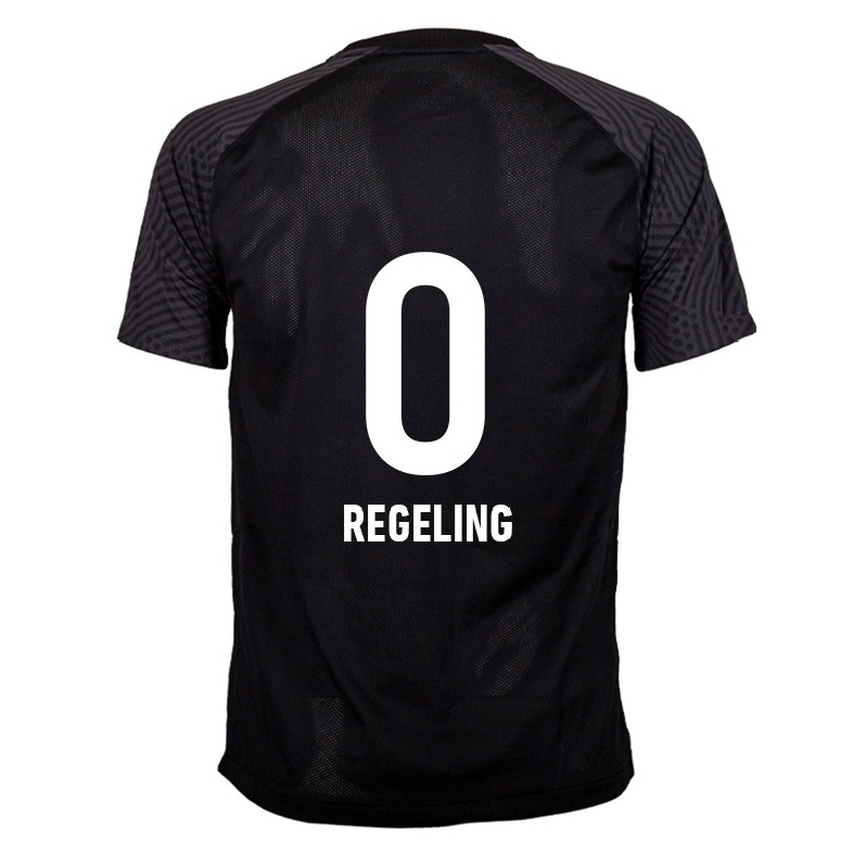 Naisten Jalkapallo Rik Regeling #0 Musta Vieraspaita 2021/22 Lyhythihainen Paita T-paita