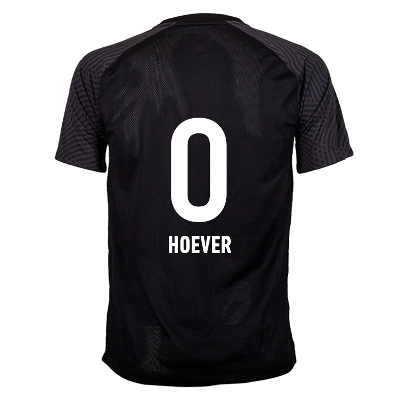 Naisten Jalkapallo Ovando Hoever #0 Musta Vieraspaita 2021/22 Lyhythihainen Paita T-paita