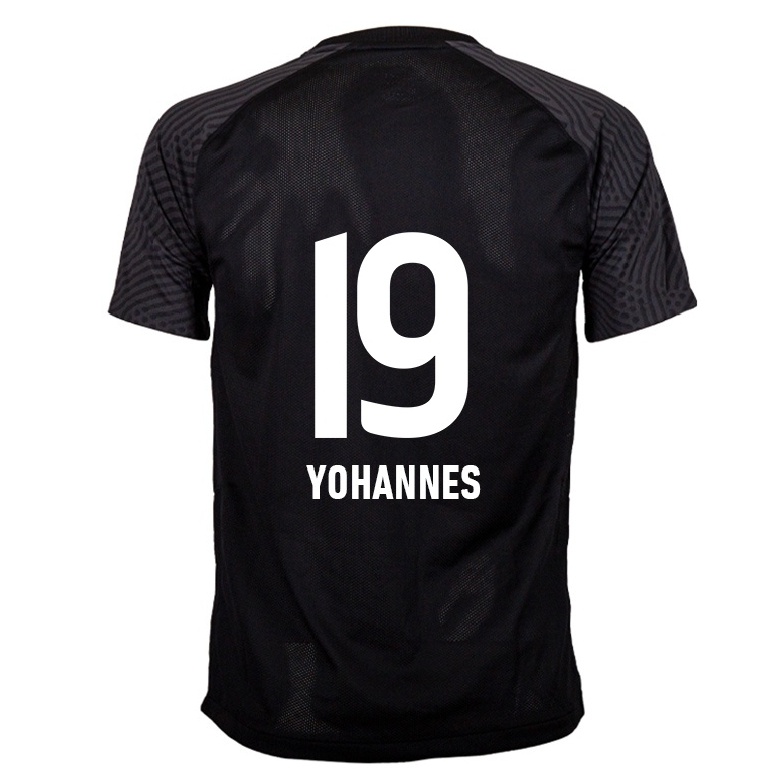 Naisten Jalkapallo Aethan Yohannes #19 Musta Vieraspaita 2021/22 Lyhythihainen Paita T-paita