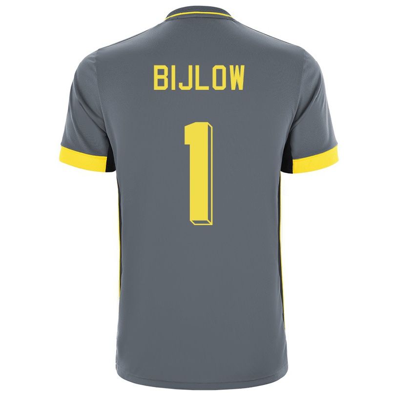 Naisten Jalkapallo Justin Bijlow #1 Harmaa Musta Vieraspaita 2021/22 Lyhythihainen Paita T-paita