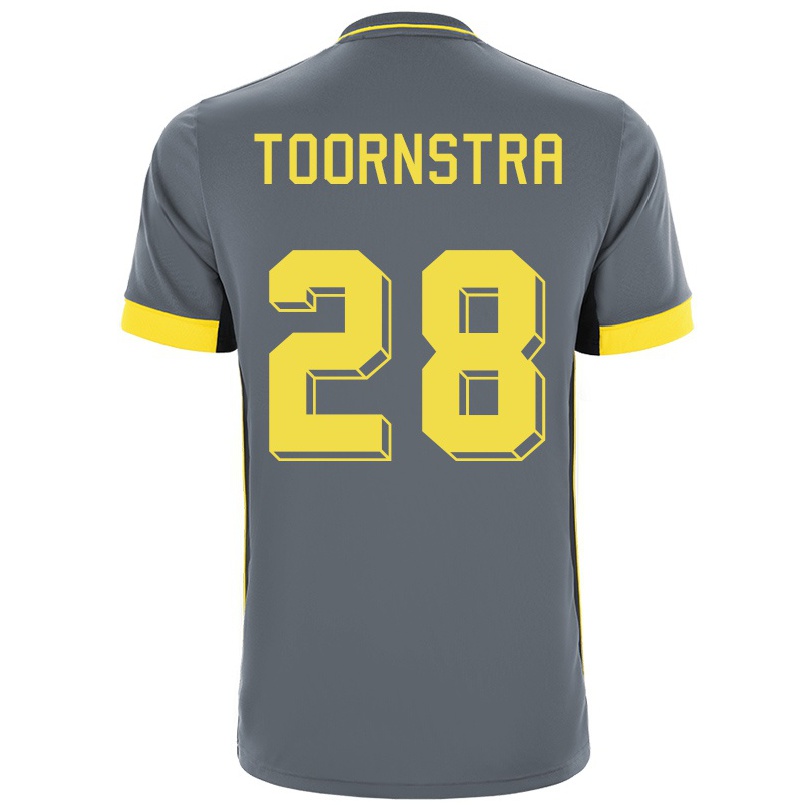 Naisten Jalkapallo Jens Toornstra #28 Harmaa Musta Vieraspaita 2021/22 Lyhythihainen Paita T-paita