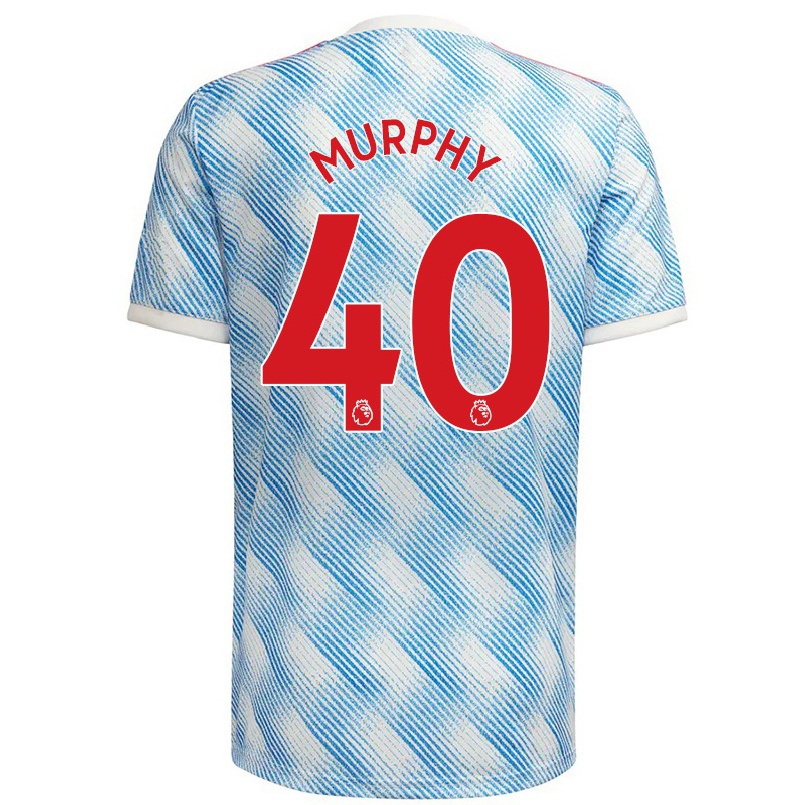 Naisten Jalkapallo Niamh Murphy #40 Sinivalkoinen Vieraspaita 2021/22 Lyhythihainen Paita T-paita