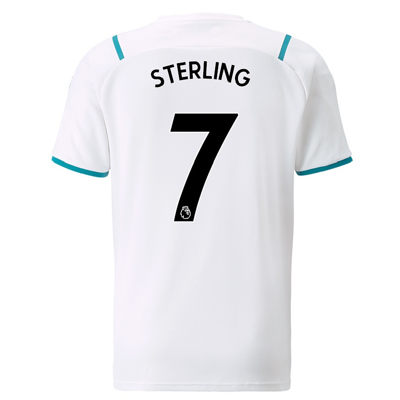 Naisten Jalkapallo Raheem Sterling #7 Valkoinen Vieraspaita 2021/22 Lyhythihainen Paita T-paita