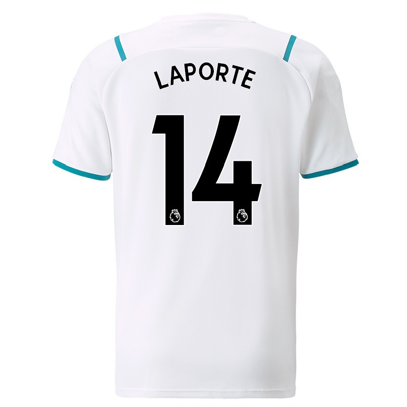 Naisten Jalkapallo Aymeric Laporte #14 Valkoinen Vieraspaita 2021/22 Lyhythihainen Paita T-paita