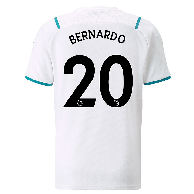 Naisten Jalkapallo Bernardo Silva #20 Valkoinen Vieraspaita 2021/22 Lyhythihainen Paita T-paita