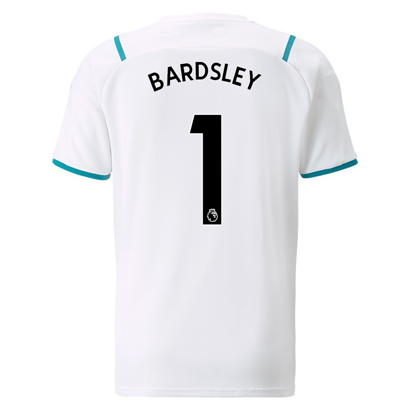 Naisten Jalkapallo Karen Bardsley #1 Valkoinen Vieraspaita 2021/22 Lyhythihainen Paita T-paita