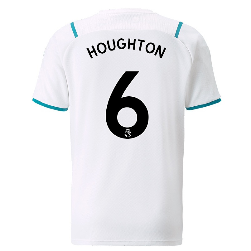 Naisten Jalkapallo Steph Houghton #6 Valkoinen Vieraspaita 2021/22 Lyhythihainen Paita T-paita