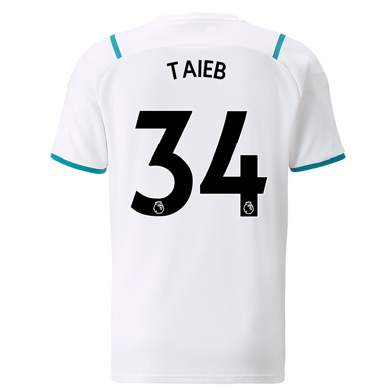 Naisten Jalkapallo Karima Benameur Taieb #34 Valkoinen Vieraspaita 2021/22 Lyhythihainen Paita T-paita