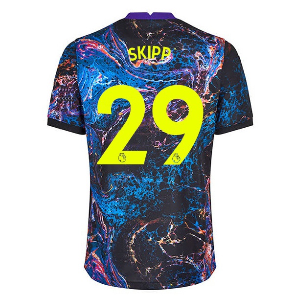 Naisten Jalkapallo Oliver Skipp #29 Monivärinen Vieraspaita 2021/22 Lyhythihainen Paita T-paita