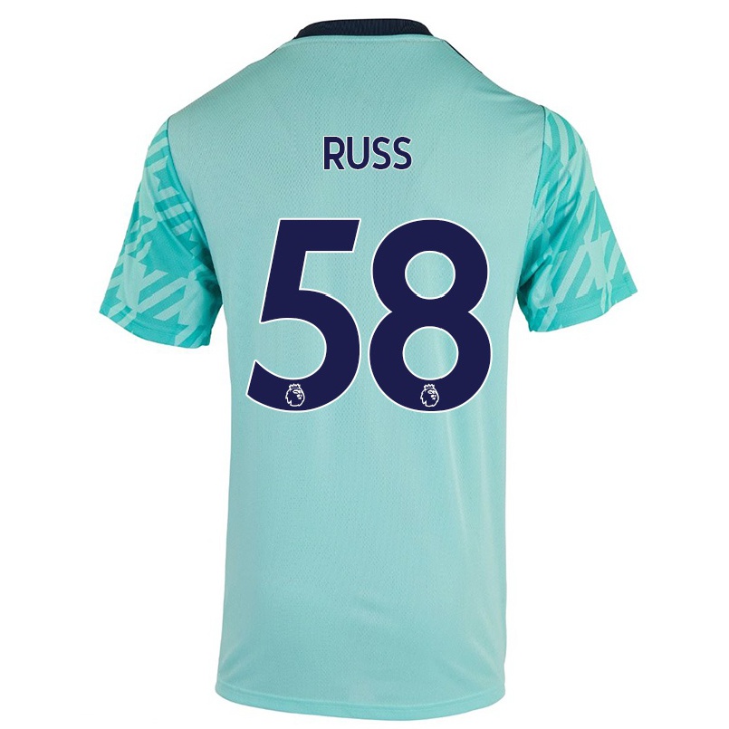 Naisten Jalkapallo Will Russ #58 Vaaleanvihreä Vieraspaita 2021/22 Lyhythihainen Paita T-paita