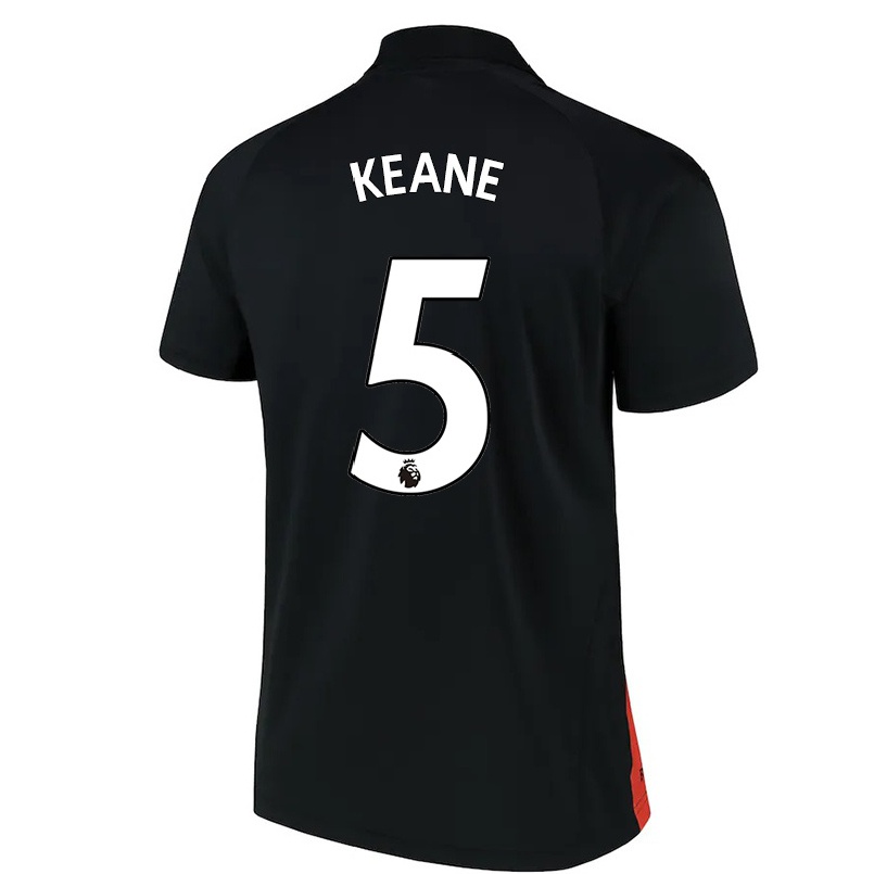 Naisten Jalkapallo Michael Keane #5 Musta Vieraspaita 2021/22 Lyhythihainen Paita T-paita