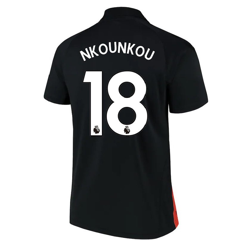 Naisten Jalkapallo Niels Nkounkou #18 Musta Vieraspaita 2021/22 Lyhythihainen Paita T-paita