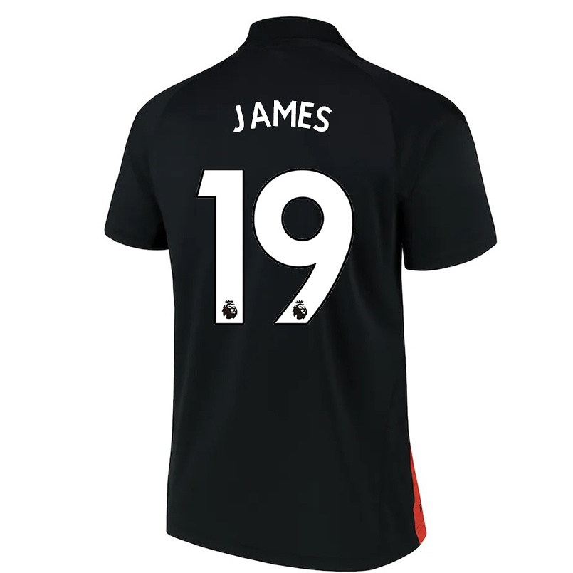 Naisten Jalkapallo James Rodriguez #19 Musta Vieraspaita 2021/22 Lyhythihainen Paita T-paita