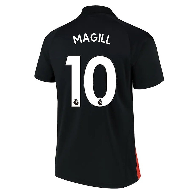 Naisten Jalkapallo Simone Magill #10 Musta Vieraspaita 2021/22 Lyhythihainen Paita T-paita