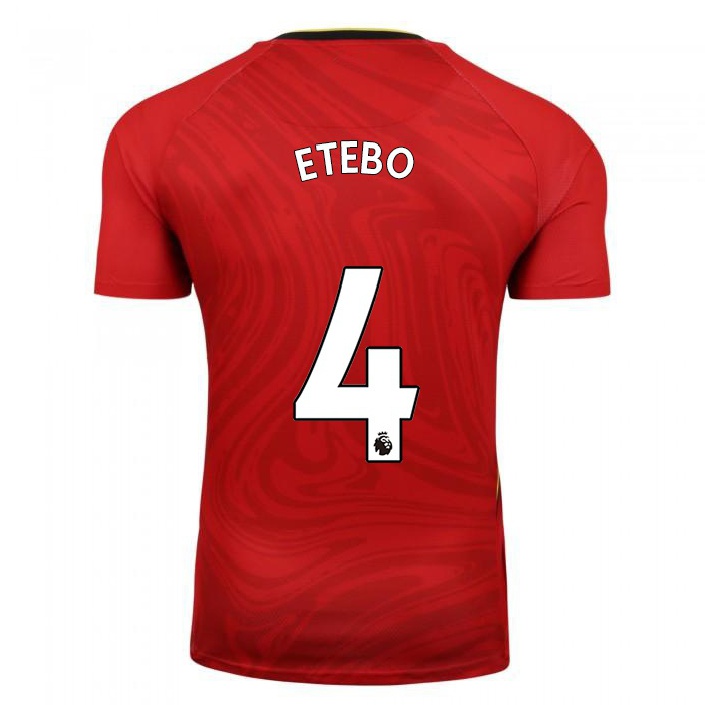 Naisten Jalkapallo Peter Etebo #4 Punainen Vieraspaita 2021/22 Lyhythihainen Paita T-paita