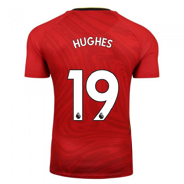 Naisten Jalkapallo Will Hughes #19 Punainen Vieraspaita 2021/22 Lyhythihainen Paita T-paita