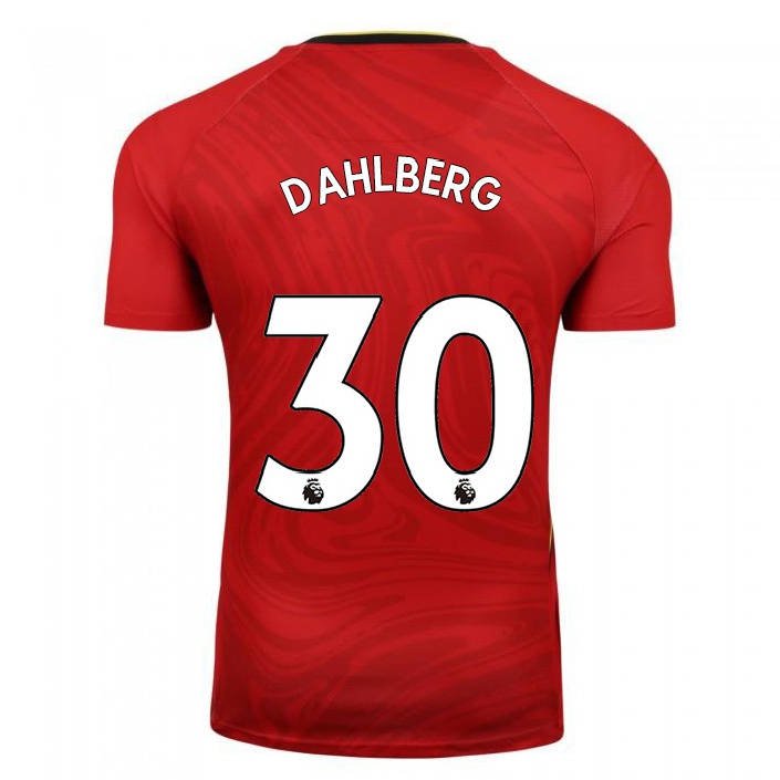 Naisten Jalkapallo Pontus Dahlberg #30 Punainen Vieraspaita 2021/22 Lyhythihainen Paita T-paita