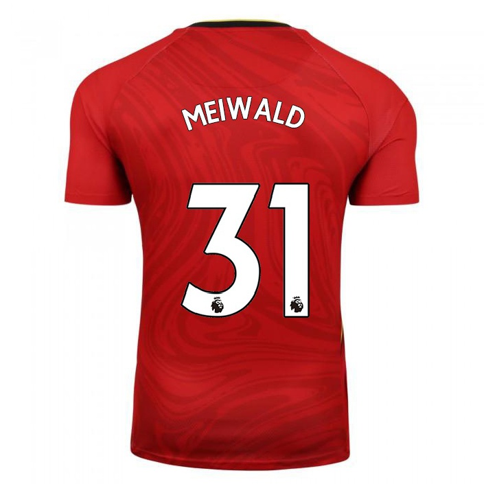 Naisten Jalkapallo Anne Meiwald #31 Punainen Vieraspaita 2021/22 Lyhythihainen Paita T-paita