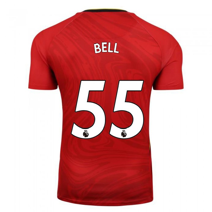 Naisten Jalkapallo Leanne Bell #55 Punainen Vieraspaita 2021/22 Lyhythihainen Paita T-paita