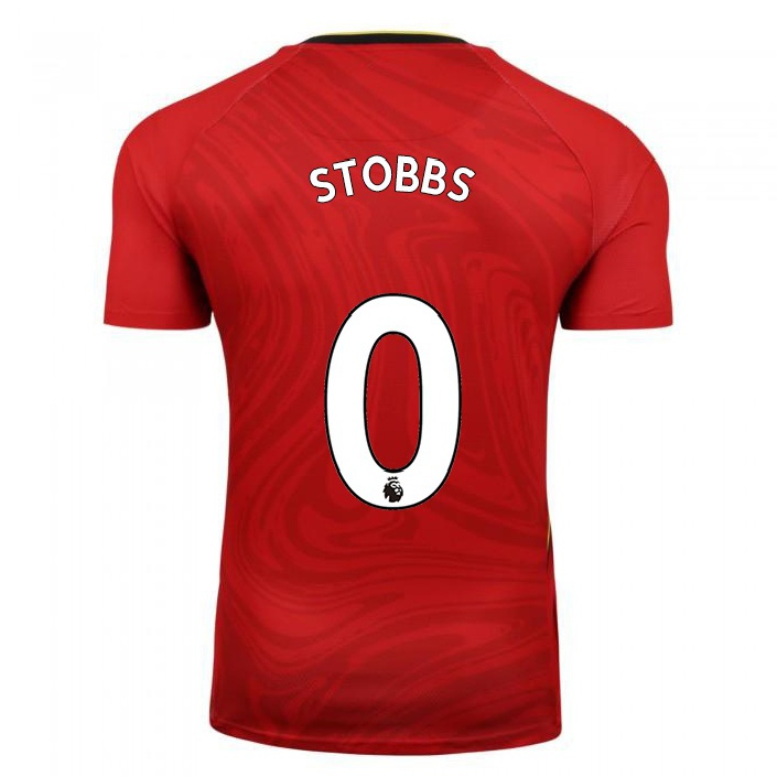 Naisten Jalkapallo Amber Stobbs #0 Punainen Vieraspaita 2021/22 Lyhythihainen Paita T-paita