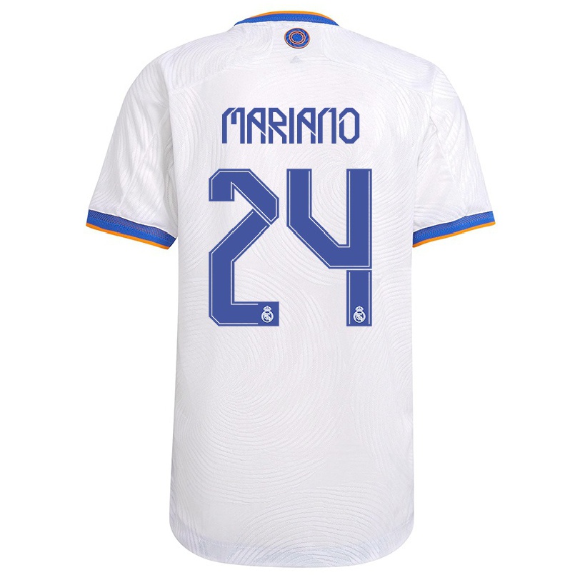 Naisten Jalkapallo Mariano Diaz #24 Valkoinen Kotipaita 2021/22 Lyhythihainen Paita T-paita
