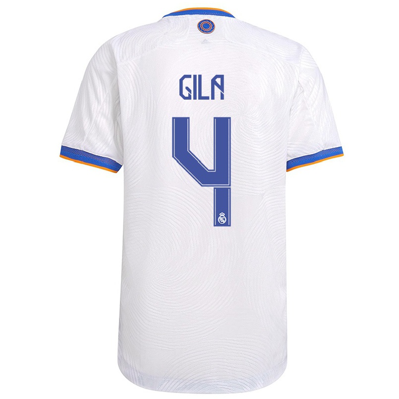 Naisten Jalkapallo Mario Gila #4 Valkoinen Kotipaita 2021/22 Lyhythihainen Paita T-paita