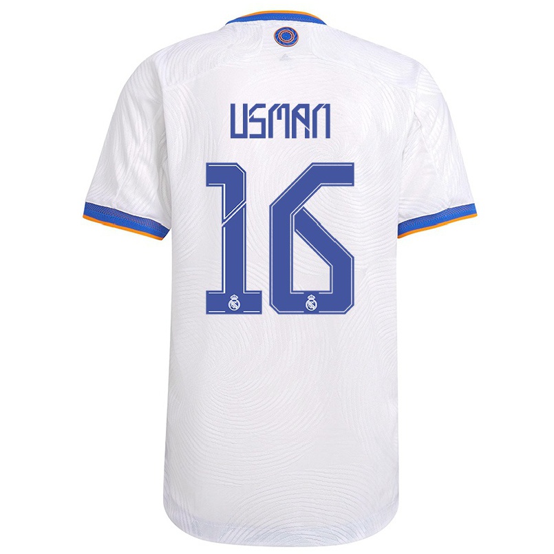 Naisten Jalkapallo Garuba Usman #16 Valkoinen Kotipaita 2021/22 Lyhythihainen Paita T-paita