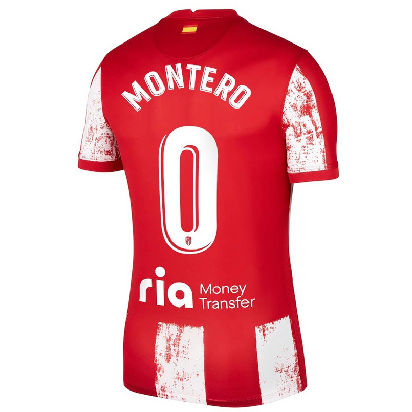 Naisten Jalkapallo Francisco Montero #0 Punainen Valkoinen Kotipaita 2021/22 Lyhythihainen Paita T-paita