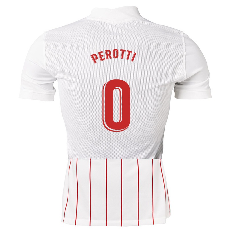 Naisten Jalkapallo Perotti #0 Valkoinen Kotipaita 2021/22 Lyhythihainen Paita T-paita