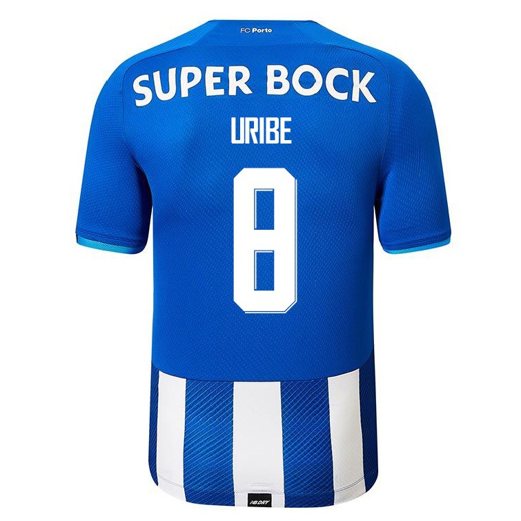 Naisten Jalkapallo Mateus Uribe #8 Kuninkaallisen Sininen Kotipaita 2021/22 Lyhythihainen Paita T-paita