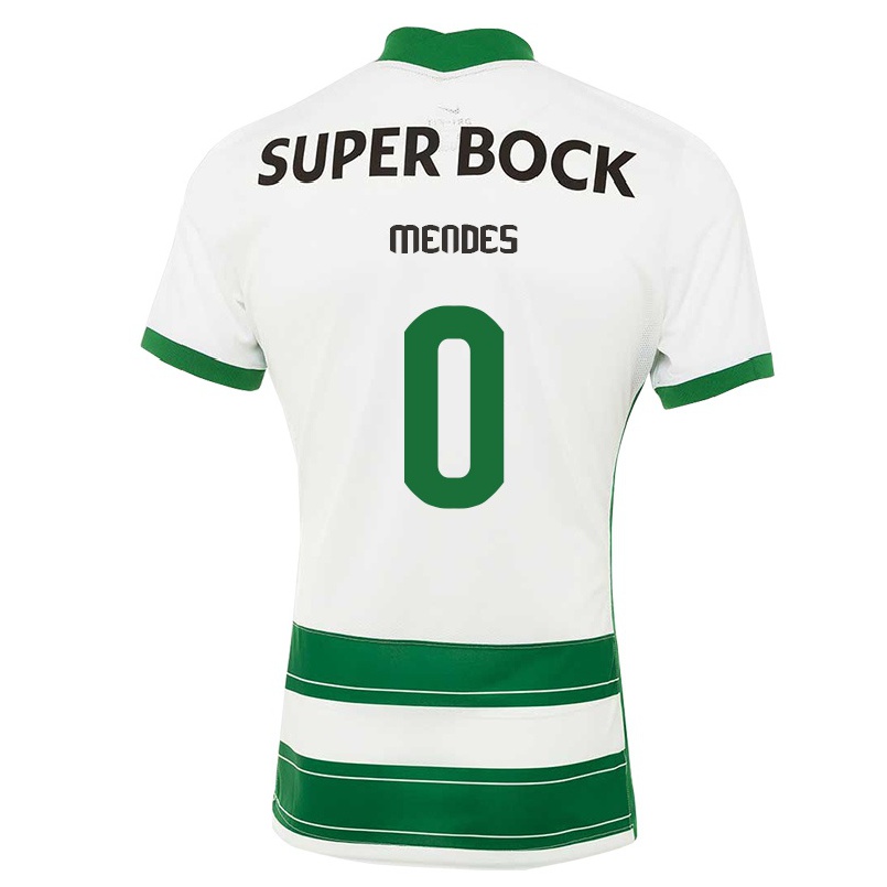 Naisten Jalkapallo Alexandre Mendes #0 Valkoinen Vihreä Kotipaita 2021/22 Lyhythihainen Paita T-paita