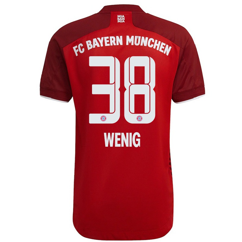Naisten Jalkapallo Marcel Wenig #38 Tummanpunainen Kotipaita 2021/22 Lyhythihainen Paita T-paita