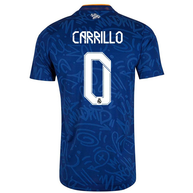 Naisten Jalkapallo Alvaro Carrillo #0 Tummansininen Vieraspaita 2021/22 Lyhythihainen Paita T-paita