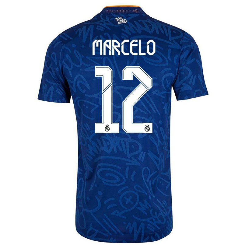 Naisten Jalkapallo Marcelo #12 Tummansininen Vieraspaita 2021/22 Lyhythihainen Paita T-paita